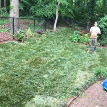 LawnTech Landscaping - In this picture you can see we installed tall fescue sod and created a wonderful backyard. - Lawn Services Near Me LawnTech Landscaping - In this picture you can see we installed tall fescue sod and created a wonderful backyard. - Lawn Services Near Me