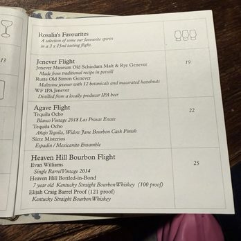 Rosalia's Menagerie Cocktailbar - Menu - Cocktail Bars Near Me - Amsterdam, New Hampshire