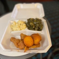 Loyd Have Mercy - Fried chicken, collards and Mac n cheese