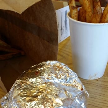 Five Guys - My small burger and large Cajun fries - Burgers Near Me - Aurora, Colorado