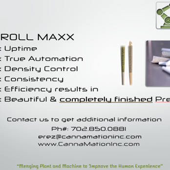 CannaMation - PreRoll Maxx PreRolls made by an Industrial Robot at Accuracy, density, and compliance levels previously unavailable. - Pain Management Near Me CannaMation - PreRoll Maxx PreRolls made by an Industrial Robot at Accuracy, density, and compliance levels previously unavailable. - Pain Management Near Me