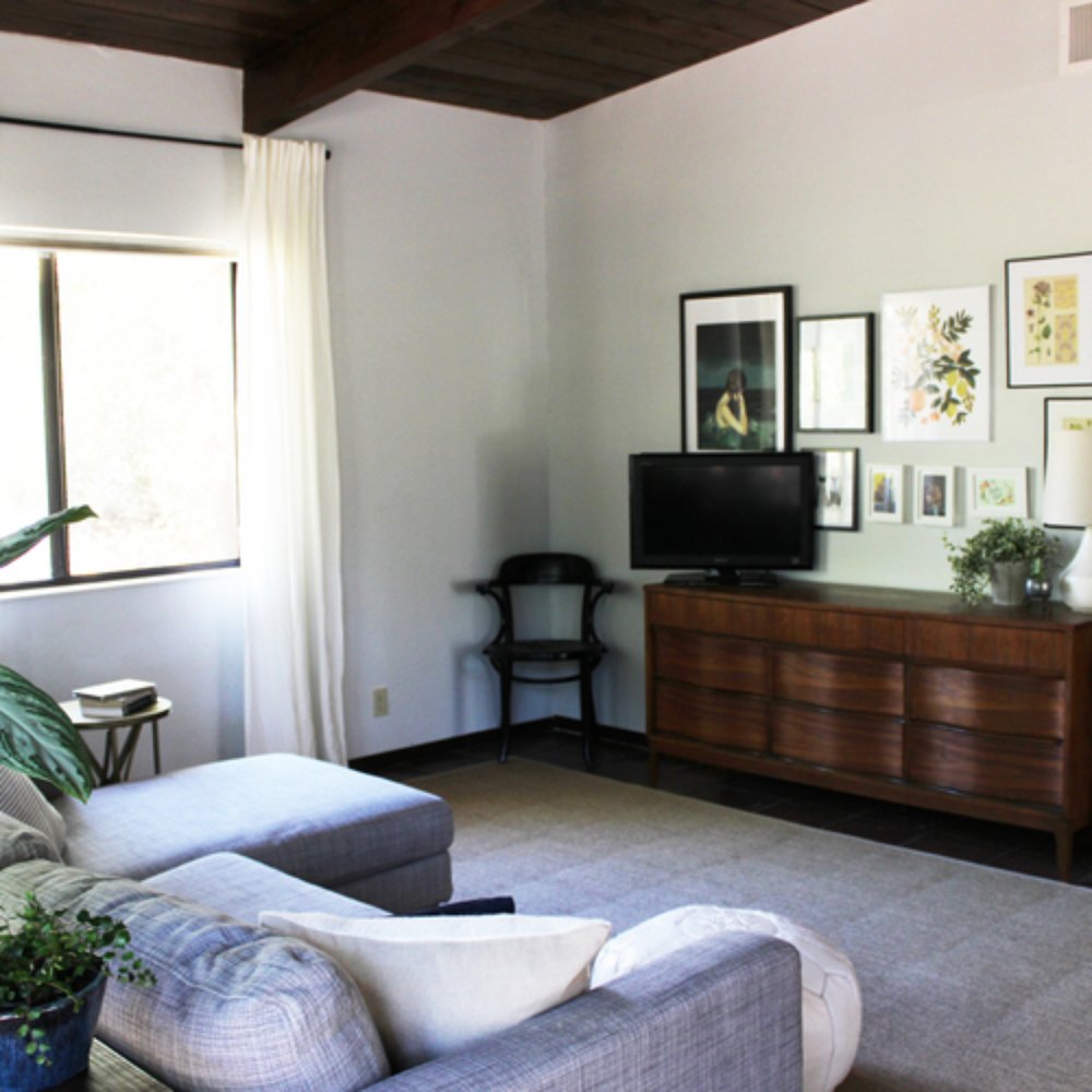 Banner Day Interiors - Living Room (TV Area): After - Interior Design Near Me - Berkeley, California Banner Day Interiors - Living Room (TV Area): After - Interior Design Near Me - Berkeley, California
