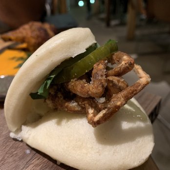 Kyu - Soft shell crab buns (#7 from the testing menu) - Asian Fusion Near Me - Miami, Florida Kyu - Soft shell crab buns (#7 from the testing menu) - Asian Fusion Near Me - Miami, Florida