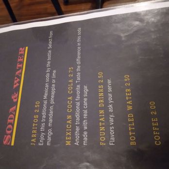 La Taqueria - a menu on a table - Mexican Near Me - Cobleskill, New York