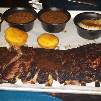 Dinosaur Bar-B-Que - Pork ribs for two (charred) dinner with beans, mash potatoes, Mac n cheese and corn bread. - Barbeque Near Me - Brooklyn, New York Dinosaur Bar-B-Que - Pork ribs for two (charred) dinner with beans, mash potatoes, Mac n cheese and corn bread. - Barbeque Near Me - Brooklyn, New York