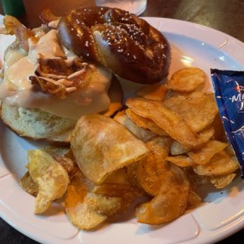 The Pub - Chicken Sandwich on pretzel bun - Pubs Near Me - Cleveland, Ohio