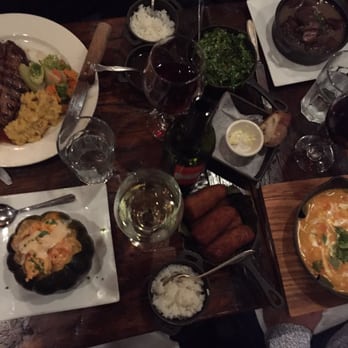 Samba Montclair - Birthday dinner with many entrees and side dishes. Of course there were fried bananas! - Brazilian Near Me - Montclair, New Jersey