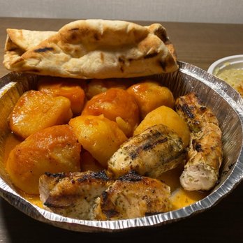 Mr. Greek - chicken, potatoes, and pita bread - Greek Near Me - Aurora, Ontario