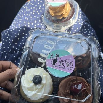 Cool Cat Cupcakes - Lemon blueberry, crème filled chocolate, regular chocolate, cherry bourbon chocolate and chocolate espresso (we really like chocolate) - Cupcakes Near Me - Fredericksburg, Virginia Cool Cat Cupcakes - Lemon blueberry, crème filled chocolate, regular chocolate, cherry bourbon chocolate and chocolate espresso (we really like chocolate) - Cupcakes Near Me - Fredericksburg, Virginia