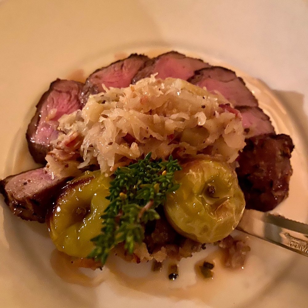 Parc Bistro - Pork with sauerkraut - French Near Me - Skippack, Pennsylvania Parc Bistro - Pork with sauerkraut - French Near Me - Skippack, Pennsylvania