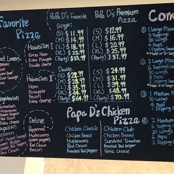 Papa D’s Pizza - Menu board 1 - Pizza Near Me - East Gwillimbury, Ontario Papa D’s Pizza - Menu board 1 - Pizza Near Me - East Gwillimbury, Ontario