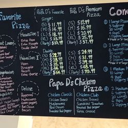 Papa D’s Pizza - Menu board 1