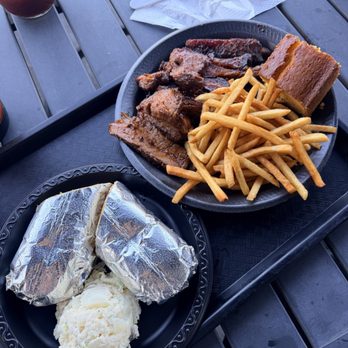 All American BBQ - Tri-Tip & Ribs Baby Rack Pork Combo and Pulled Pork Sandwich with Potato Salad and Fries - Barbeque Near Me - West Hills, California All American BBQ - Tri-Tip & Ribs Baby Rack Pork Combo and Pulled Pork Sandwich with Potato Salad and Fries - Barbeque Near Me - West Hills, California