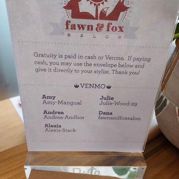 Fawn & Fox Salon - Don't forget to tip your stylist! - Makeup Artists Near Me - Buffalo, New York