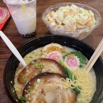 Pokebowl Ramen - 10/10: Pork Ramen & build your own Poke bowl. Coconut milk tea - Bubble Tea Near Me - Charlotte, North Carolina