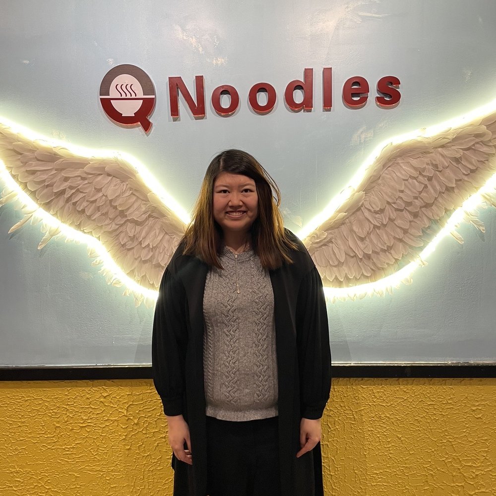 Q Noodles - Me in the photo area - Noodles Near Me - Cary, North Carolina Q Noodles - Me in the photo area - Noodles Near Me - Cary, North Carolina