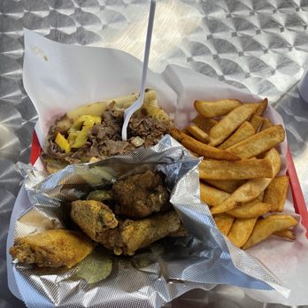 Zac's Philly Steaks and Shakes - Half Philly, 4 lemon pepper wings, fries - Cheesesteaks Near Me - Lancaster, Texas Zac's Philly Steaks and Shakes - Half Philly, 4 lemon pepper wings, fries - Cheesesteaks Near Me - Lancaster, Texas