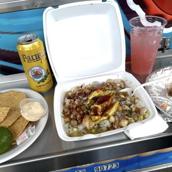 Mariscos El Ruti - Tostada De Ceviche Camaron - Food Trucks Near Me - Long Beach, California Mariscos El Ruti - Tostada De Ceviche Camaron - Food Trucks Near Me - Long Beach, California