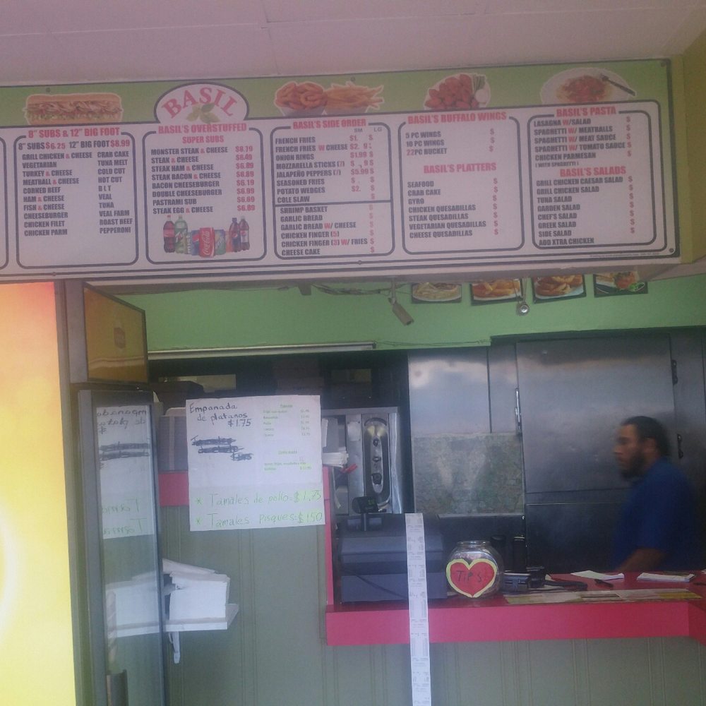The menu is big