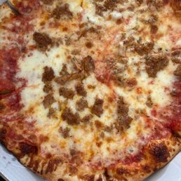 Sausage and cheese pizza. Small Sausage and cheese pizza. Small