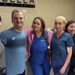 Friendly employees photo with me.
