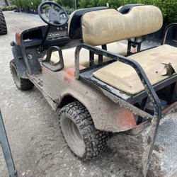 Hardscrabble Farms Wholesale Nurseries - Golf cart you drive around in becaus the place is huge