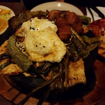 Cielito Lindo - Molcajete Maximo!  Looks like an egg on top...it's cheese. - Mexican Near Me - Riverside, California