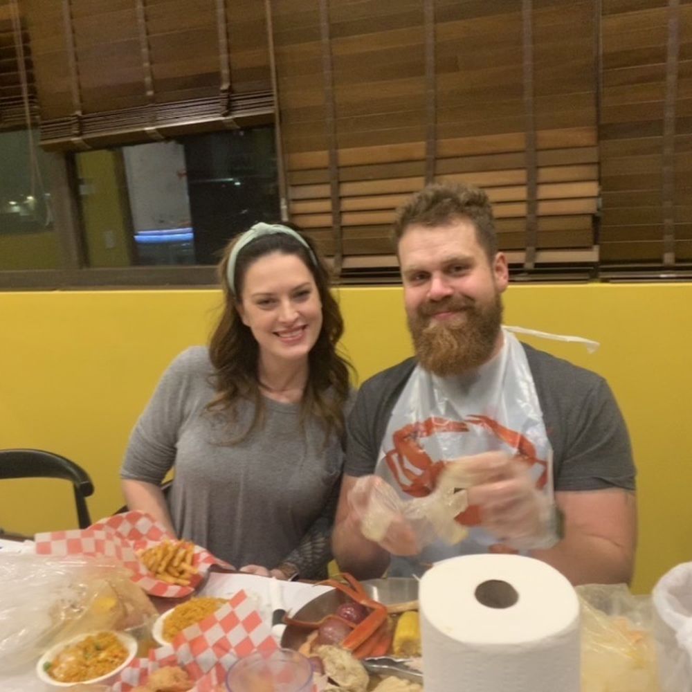Craving Crab - My son and his fiancé. - Seafood Near Me - Tulsa, Oklahoma