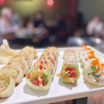 Shoga Sushi Bar - a plate of appetizers on a table - Sushi Bars Near Me - Orem, Utah Shoga Sushi Bar - a plate of appetizers on a table - Sushi Bars Near Me - Orem, Utah