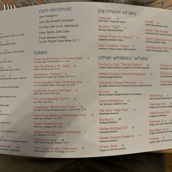 Vestige - Drink menu - New American Near Me - Ocean Springs, Mississippi Vestige - Drink menu - New American Near Me - Ocean Springs, Mississippi