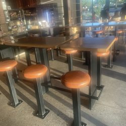 Chipotle - Interior seating area