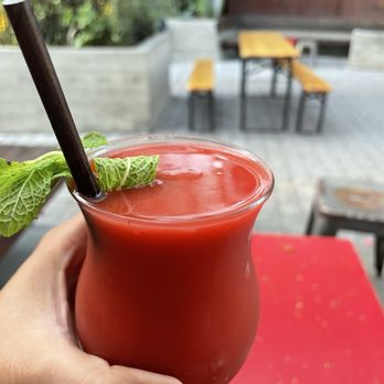Resident - Frozen strawberry lemonade cocktail - tastes like a starburst - Cocktail Bars Near Me - Los Angeles, California