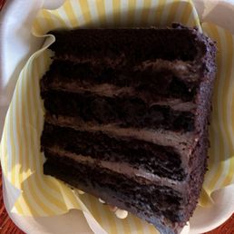 Slice of divine chocolate cake