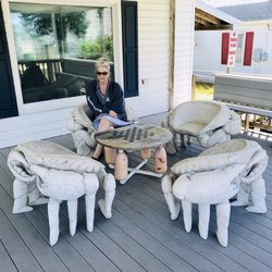 Tangier History Museum - Love the front porch and crabby chairs