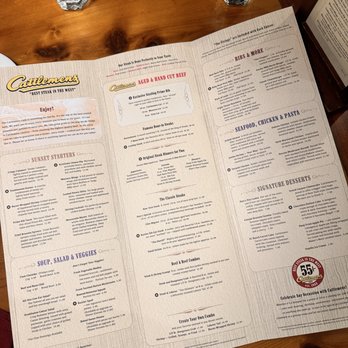 Cattlemens Steakhouse - menu 2024 - Steakhouses Near Me - Redding, California