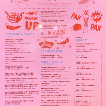 Easy Tiger - Menu back - Thai Near Me - Taguig City, NCR