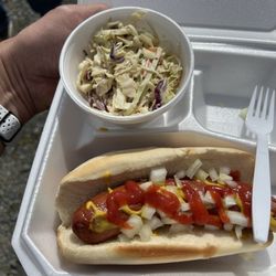 Reindeer Dog and Pineapple Cole Slaw