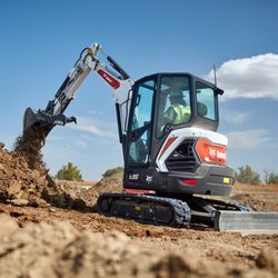 Williams Equipment and Supply - Bobcat E35 compact excavator with clamp and bucket