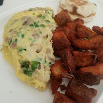 Omelet Bar - Build your own omelette- mushrooms, peppers, onions, sausage, and feta, served with seasoned potatoes and bread choice- English muffin. - Breakfast & Brunch Near Me - Orlando, Florida Omelet Bar - Build your own omelette- mushrooms, peppers, onions, sausage, and feta, served with seasoned potatoes and bread choice- English muffin. - Breakfast & Brunch Near Me - Orlando, Florida