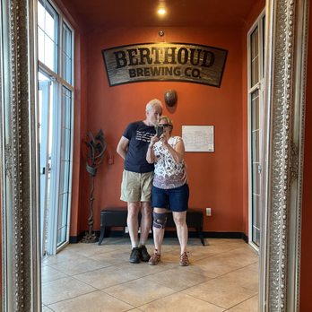 Berthoud Brewing Loveland - Photo in the entrance with a cool "backwards" mirror. - Breweries Near Me - Loveland, Colorado