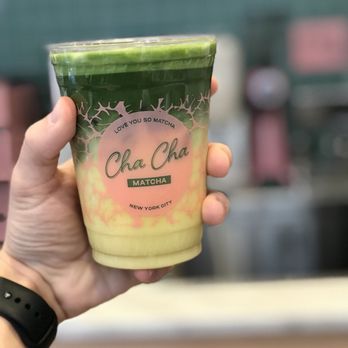 Cha Cha Matcha - Iced ginger turmeric matcha with coconut milk - Coffee & Tea Near Me - New York, New York