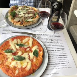 Gluten free bottom, normal pizza on top.