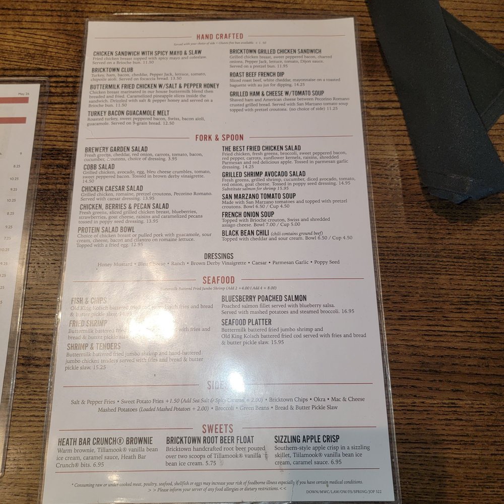 Bricktown Brewery - Menu - Breweries Near Me - Springfield, Missouri