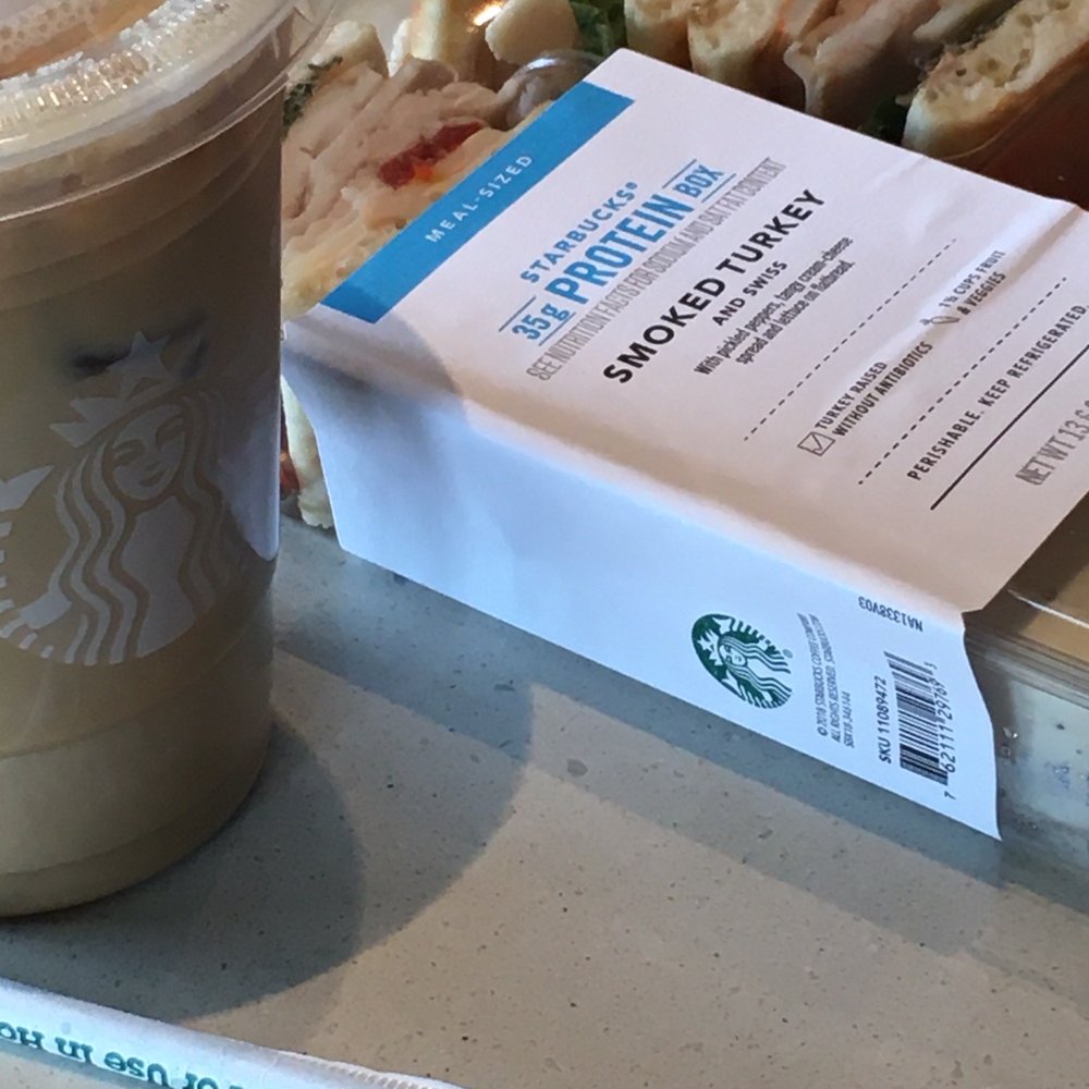 Starbucks - Smoked Turkey and Swiss Box with Iced Coffee - Coffee & Tea Near Me - Garner, North Carolina Starbucks - Smoked Turkey and Swiss Box with Iced Coffee - Coffee & Tea Near Me - Garner, North Carolina