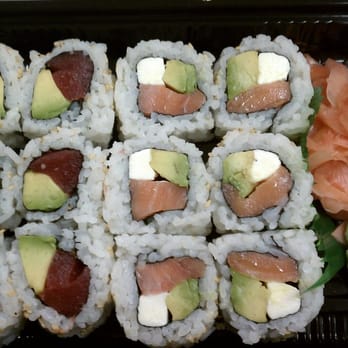 Sampan Inn - Take out - Philadelphia roll and a tuna/avocado roll - Japanese Near Me - Havertown, Pennsylvania