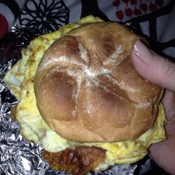 Nicky D's Donuts - The best breakfast sandwich in Northborough, the Far Eastern on a Bulkie - Donuts Near Me - Northborough, Massachusetts