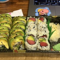 *Dragon Roll and tuna avocado roll