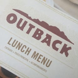 Outback Steakhouse - Menu com desconto para almoço dia de semana! Vc paga no máximo 45,90 com entrada, prato principal e acompanhamento