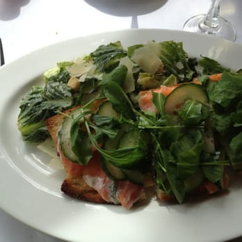 La Fontaine Restaurant - Caesar with smoked salmon tartine - French Near Me - Mountain View, California La Fontaine Restaurant - Caesar with smoked salmon tartine - French Near Me - Mountain View, California