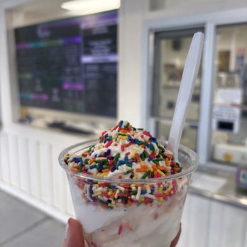 Turbo Cone - Vanilla soft serve with rainbow sprinkles - Ice Cream & Frozen Yogurt Near Me - Charleston, South Carolina Turbo Cone - Vanilla soft serve with rainbow sprinkles - Ice Cream & Frozen Yogurt Near Me - Charleston, South Carolina